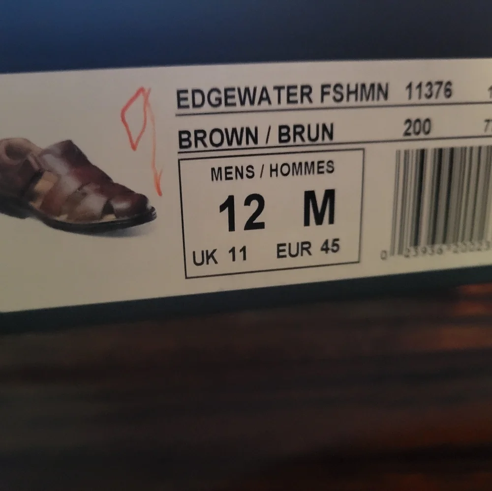 Florsheim NEW Edgewater Brown‎ Leather Sandals Mens Size 12